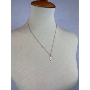 Gold Tone Pineapple Pendant Necklace 10" Adjustable Chain